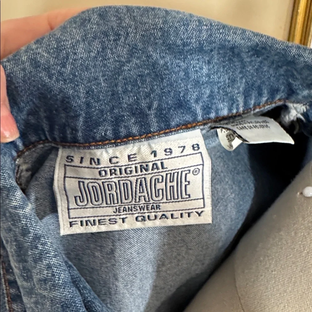80s Vintage Jordache Embellished Blue Jean Jacket - Picture 4 of 7